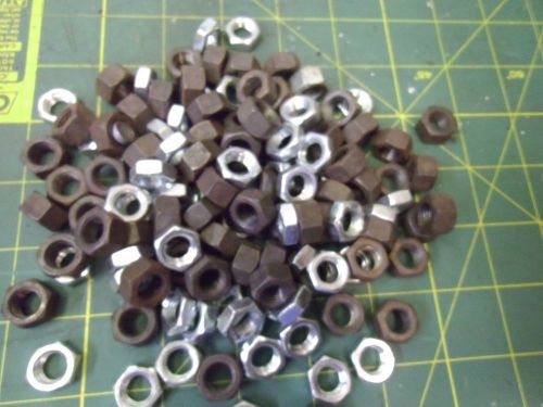 3/8-24 misc hex nuts various heights (qty 120) #j55232 for sale