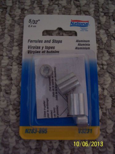 National N283895 V3231 Ferrules and Stop 5/32&#034; - Aluminum