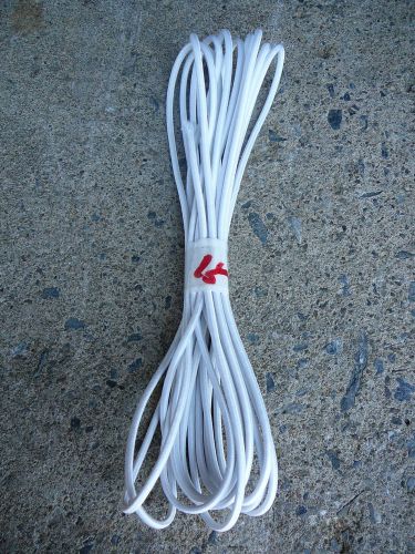 All white micro nylon coated rubber rope shock cord 1/8&#034; x 15&#039; mini bungee cord for sale