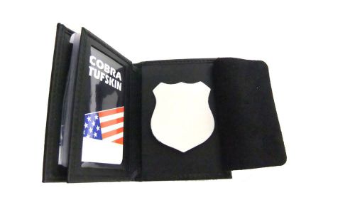 NYPD Officer&#039;s Badge &amp; ID Wallet Bi-Fold Credit Card ID Black Leather CT-10
