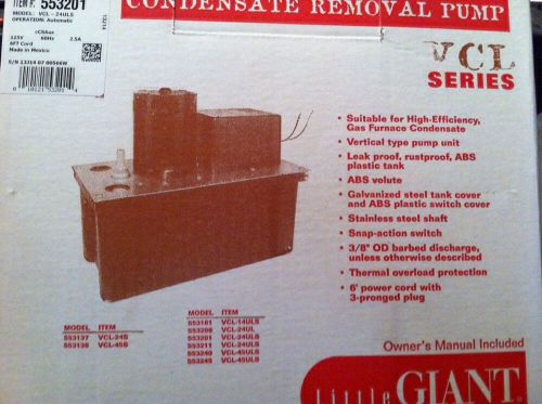 Little giant vcl-24uls 553201 24hp condensate pump for sale