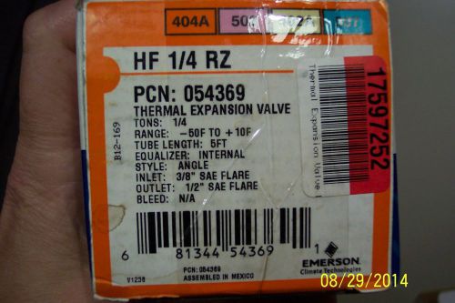 Emerson hf 1/4 rz,thermal expansion valve pcn:054369 tons 1/4 hvac r-404,502,507 for sale