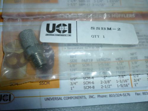 1/4&#034; npt s.s. ssbm-2 pneumatic muffler uci (universal components inc) brand a203 for sale