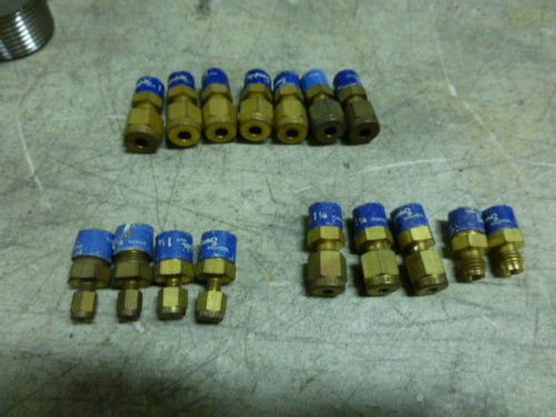 16 BRASS SWAGELOK MALE CONNECTOR 1/8 PIPE X TUBE             NO RESERVE