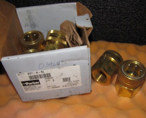 2 parker bst-8  1&#034; quick coupling hydraulic coupler,1200psi  w/sleeve lok  *new* for sale