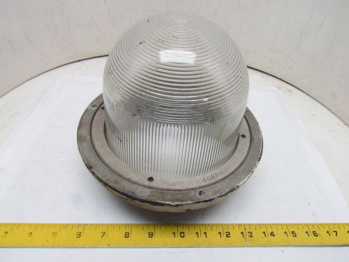 Crouse-hinds explosion proof prismatic globe dome light fixture 5-1/2&#034; threaded for sale