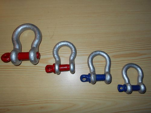 1 - WLL CROSBY 1/2 &#039;&#039; &amp; 3 - other SHACKLE, CLEVIS, RIGGING