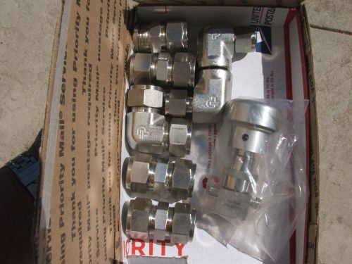 316 stainless connectors , parker tubbing connectors, nupro pressure valve for sale