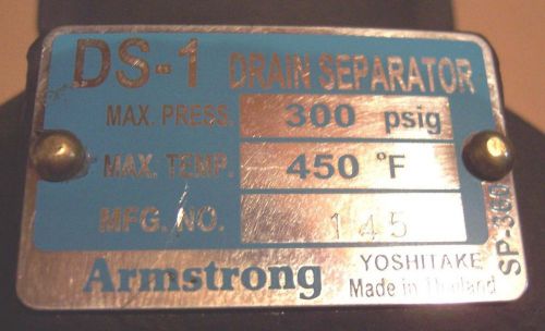 Armstrong DS-1 Drain seperator 1 inch New