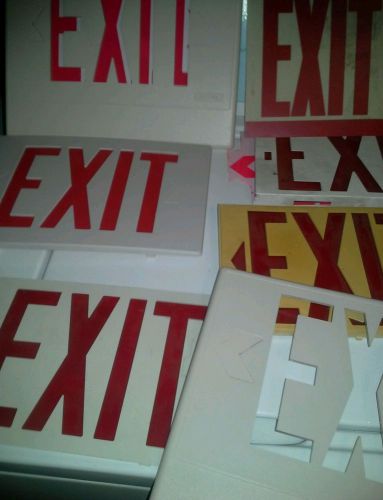 Lot of 7 vintage and new EXIT signs