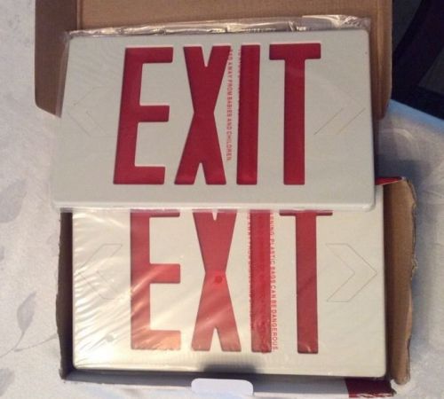 Navilite  NXPB3RWH Exit Light- NEW IN BOX Box Dented Contents Perfect