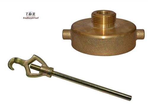 Fire hydrant adapter combo 2-1/2&#034; nst(f) x 1-1/2&#034; npsh (m) w/hydrant wrench for sale
