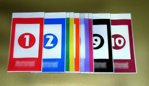 350 reusable drop envelopes (35ea of 10 colors)   for tidel tacc ii r a safes for sale