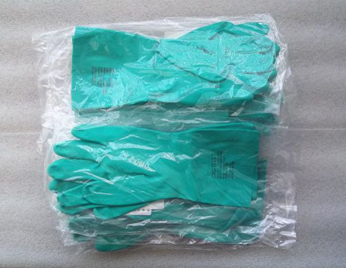 12 PAIR ~ Ansell Chemical/Fuel Resistant Lined Rubber Gloves sz 9 ~FREE SHIPPING