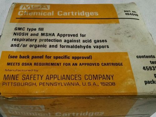 MSA GMC  Chemical cartridges box of 10