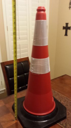 20 lot traffic cone 30&#034; tall 15&#034; base with reflective collars hi vis orange euro for sale