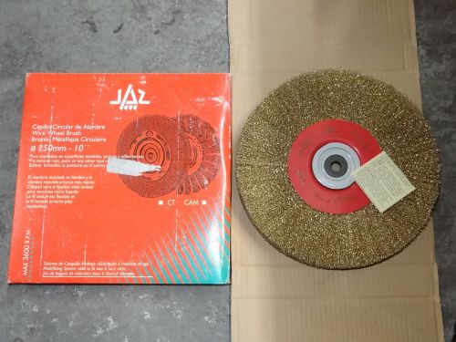 New jaz 10&#034; crimped wire bench grinding wheel brush .012&#034; coated steel edp 27900 for sale