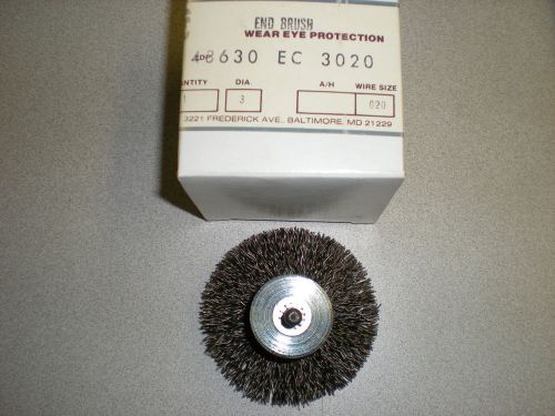 Wire end brush - 3&#034; diamter - .020 wire size for sale