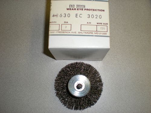 WIRE END BRUSH - 3&#034; DIAMTER - .020 WIRE SIZE