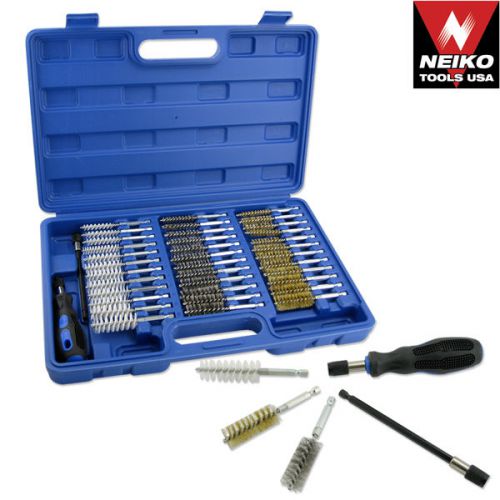 38pc Industrial Quality Wire Brush Set w/ Extra Long Reach Automotive Tool Set