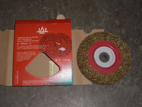 New jaz 6&#034; crimped wire bench grinding wheel brush .012&#034; coated steel edp 23700 for sale
