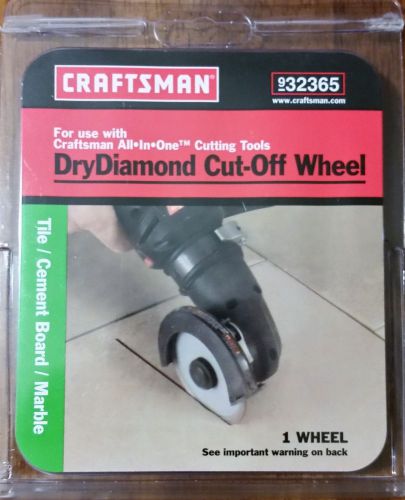 Craftsman dry diamond cut-off wheel 9-32365 use w/all-in-one right angle 9-32361 for sale