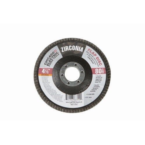 4-1/2 in 80 Grit 13500 RPM Long Lasting Zirconia Disc cut grind &amp; feather metal