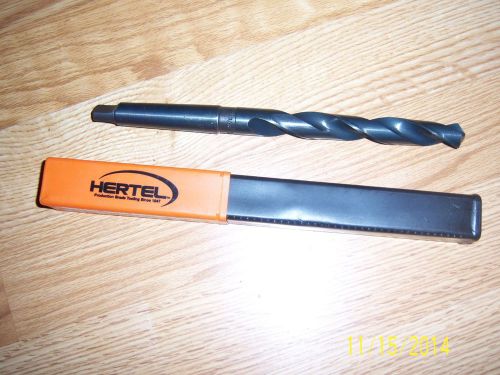 New hertel hi speed standard 11/16 #2mt taper shank drill blk oxide 89323562 * for sale