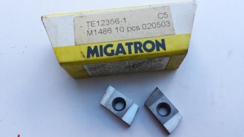 Migatron Insert TE12356-1 M1486, Grade C5 (10 carbide Inserts)