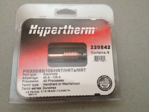Hypertherm PowerMax 65, 85, &amp;105 Electrodes #220842 - 45-105 amp -5 pack