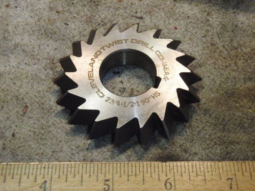 CLEVELAND 2 3/4&#034; x 1/2&#034; x 1&#034; DOUBLE BEVEL 90 DEGREE TOOTH Side Milling Cutter