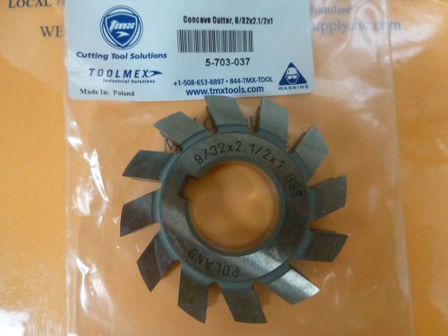 CONCAVE MILLING CUTTER 9/32&#034; CIRCLE DIAMx2-1/2&#034; ODx1&#034;HOLE HIGH SPEED NEW $37.65