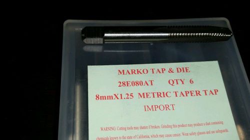 8mmx1.25 metric taper tap{m8x1.25d5 hs} for sale