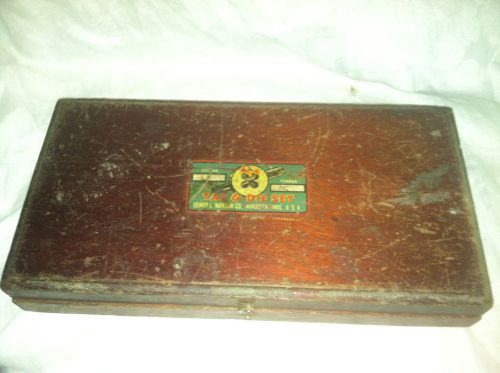 Vintage ace tap &amp; die set no. 1 nc original wood box  -1 tool henry l. hanson for sale