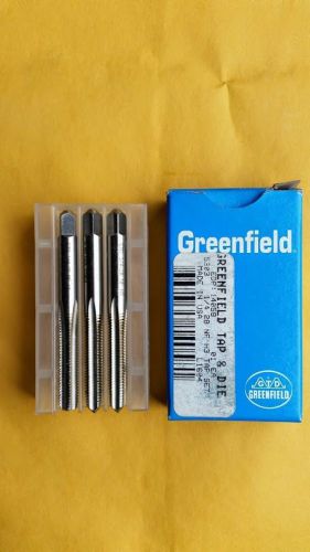 Greenfield 1/4-28 (h3) 5305,  3 pc tap set. edp: 14058 for sale