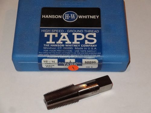 New hanson whitney 1/2-14 nptf 4fl taper hss pipe tap 60095 usa for sale