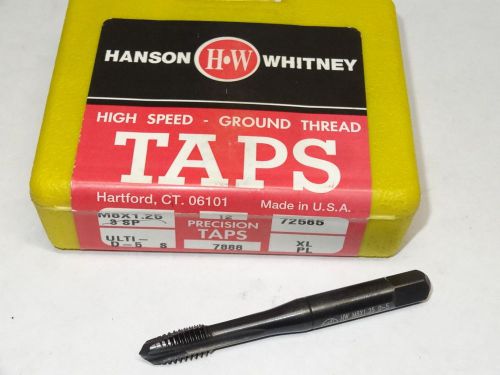 Hanson whitney m8 x 1.25 d5 3fl d-5s hss ulti-xl plug spiral point tap 72565 usa for sale