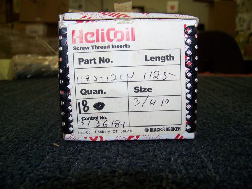 Helicoil screw thread inserts size 3/4-10 # 1185-12cn 1125 3/4&#034; long 6 ea. new for sale