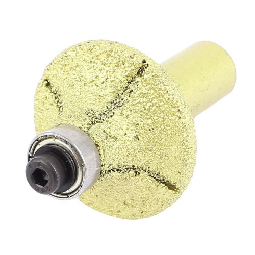 Gold tone 35mm dia bullnose diamond profile wheel router bit for marble for sale