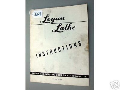 Logan Lathe 2500 Series Instruction Manual 12 Inch (Inv.17998)