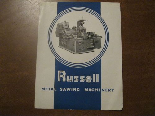 Russell Hydrofeed Hydraulic Hot &amp; Cold Metal Sawing Equipment Brochure