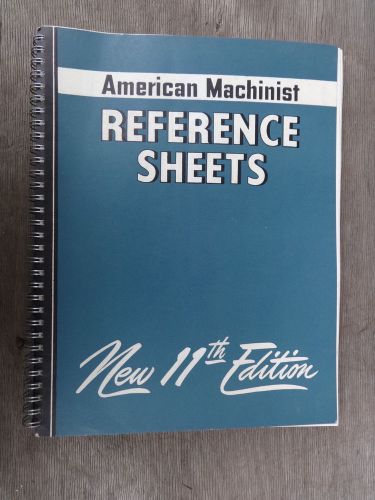 1968 Softcover Book &#034;American Machinist Reference Sheets&#034; 11th Edition Excellent