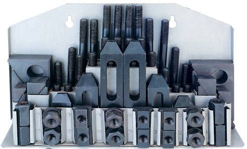 58PC Clamping Kit (7/16&#034; Slot 3/8-16 Stud) For Mill