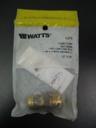 Watts flare to mip half union 1/2 x 3/8 a-276 (lot of 3) for sale