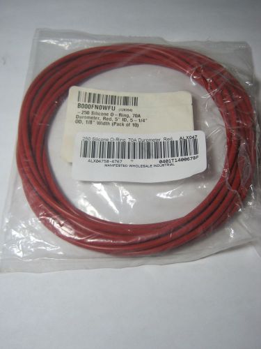Sterling Seal Round Red Silicone O-Ring 70A Durometer 250 10-Pack NIB