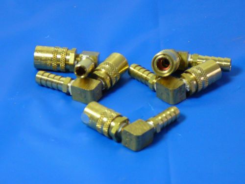 200 series quick couplers, 3/8” standard 90 deg hose barb - packages of 50 pcs. for sale