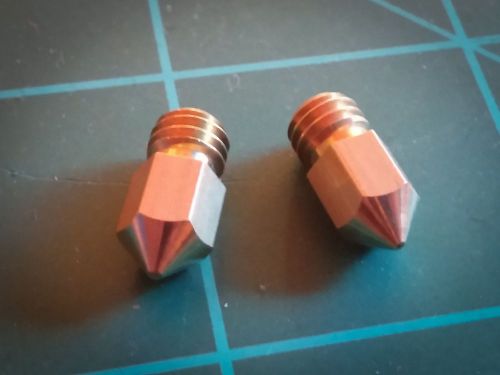 2pcs Replacement Makerbot Brass Nozzles .4mm Hole, 1.75mm Filament