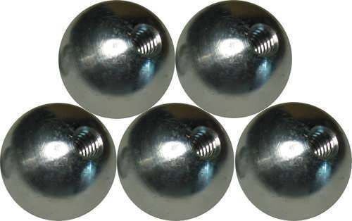 Five 1/2&#034; dia.  threaded 1/4-20 aluminum balls  knobs for sale