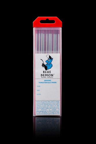 Ewth-2 x 5/32&#034; x 7&#034; x 10 pack (2% thoriated) blue demon tungsten electrodes for sale