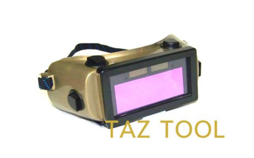 Auto darkening cutting welding goggles solar powered li-ion rechargeable battery for sale